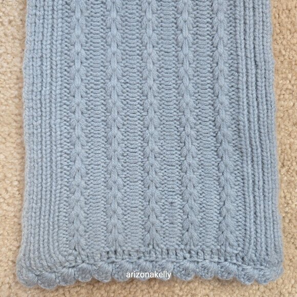 NWOT Cashmere Scarf Extra Long Elliot Mann Blue - Picture 5 of 13